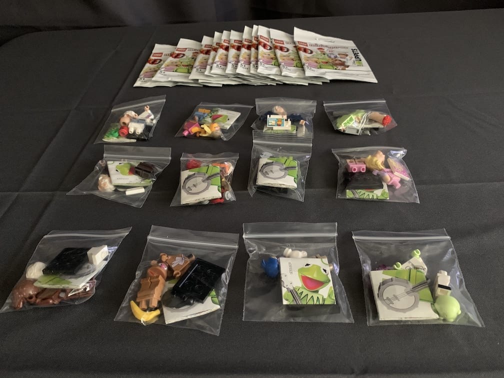 The Muppets Collectible Minifigures Series in plastic bags