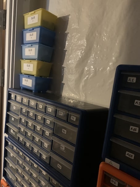 Drawers waiting to be filled