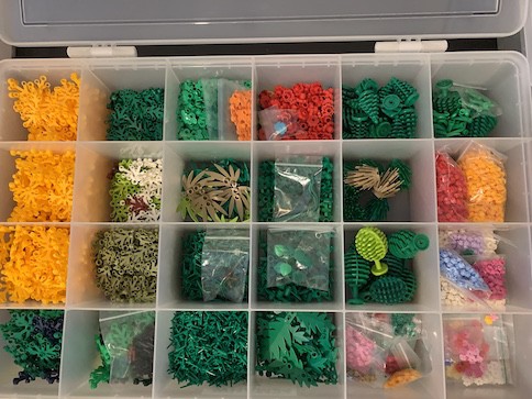 LEGO foliage in container